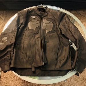 Black leather jacket